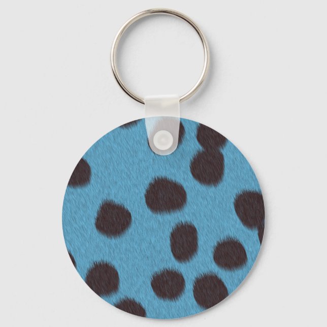 Cheetah fur texture print key ring (Front)