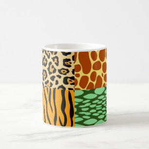 Cheetah, Giraffe, Tiger, and Snake Coffee Mug
