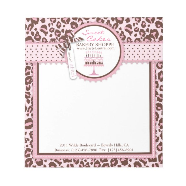 Cheetah Girl Business Mini Notepad (Front)