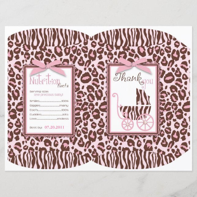 Cheetah Girl Gift Puff Box Template (Front)