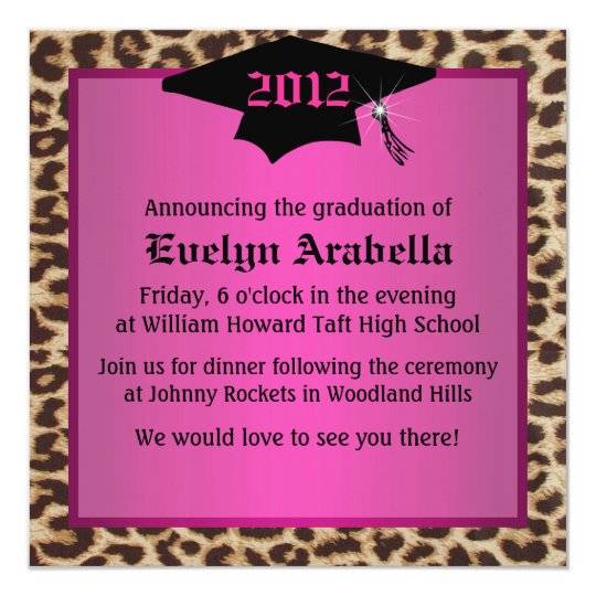 Cheetah Graduation Announcement