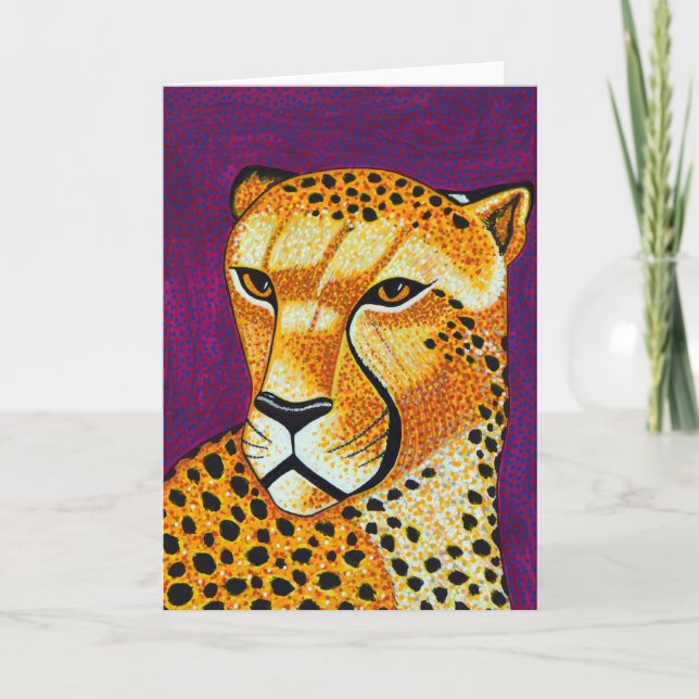 Cheetah Greeting Card (Front)