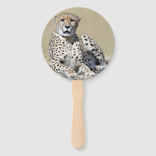 Cheetah Hand Fan