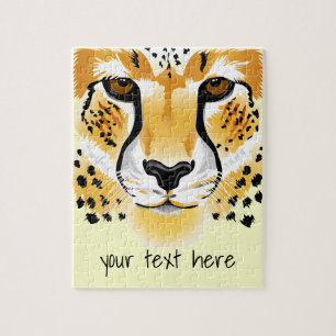 cheetah head close-up illustration jigsaw puzzle