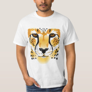 cheetah head close-up illustration man T-Shirt