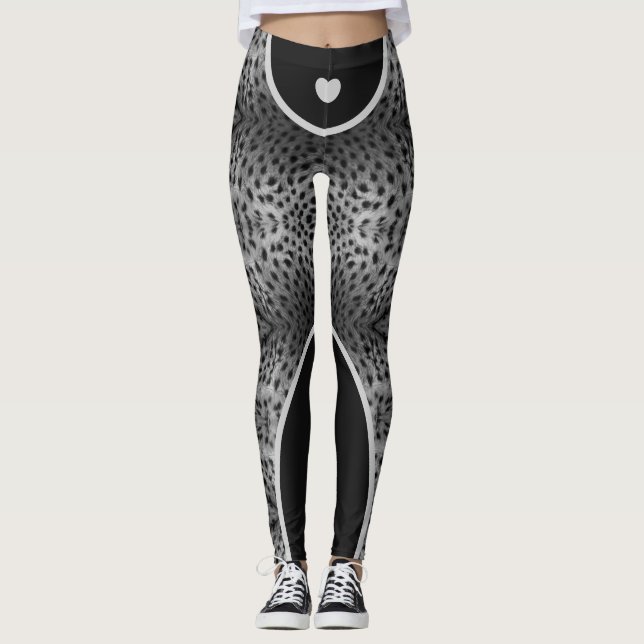 Cheetah Heart You! Leggings (Front)