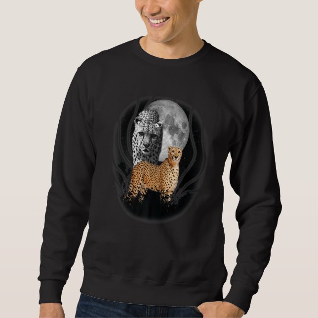 Cheetah Illustration Moon Cheetah   1 Sweatshirt (Front)