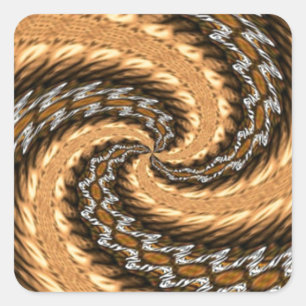 Cheetah In kaleidoscope Art Square Sticker