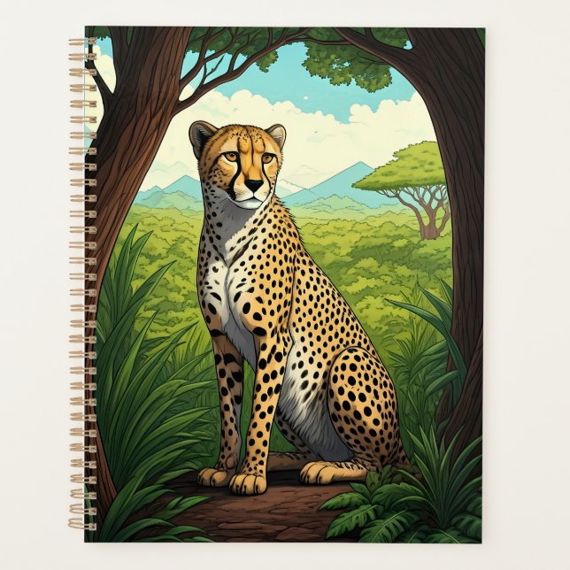 Cheetah in Lush Forest Planner (Front)