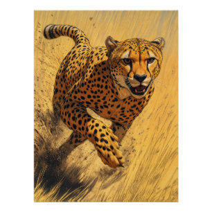 Cheetah in Sprint Poster