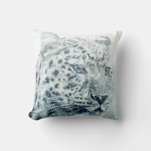 Cheetah in the Snow Art Cushion