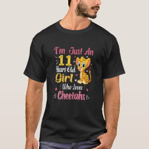 Cheetah Just A Girl Who Loves Cheetahs 11th Birthd T-Shirt