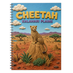 Cheetah Kalahari Plains Modern KlayKoo Notebook