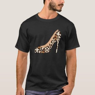 Cheetah Leopard Animal Print High Heels Pump Shoe T-Shirt