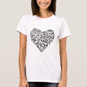 Cheetah Leopard Heart T-Shirt