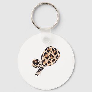 Cheetah Leopard Pickleball Paddleball Sports Mum D Key Ring