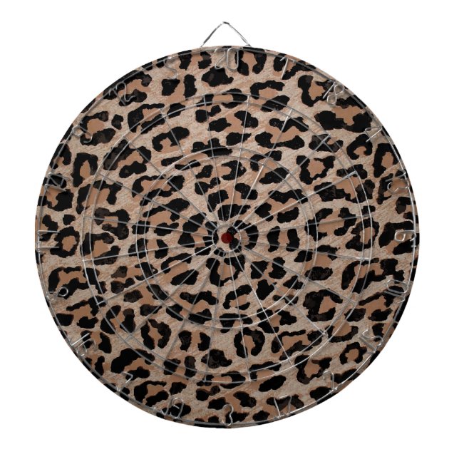 cheetah leopard print dartboard (Front)