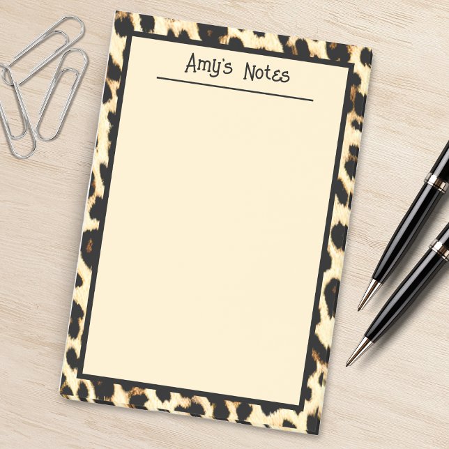Cheetah Leopard Print Tan Light Brown  Post-it Notes (safari animal cheetah print notepad)