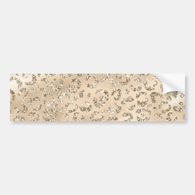 Cheetah Leopard Skin Print Pattern Animal Bumper Sticker (Front)