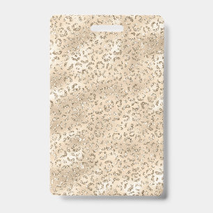 Cheetah Leopard Skin Print Pattern Animal ID Badge