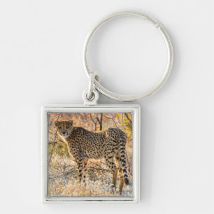 Cheetah Looking Around Key Ring