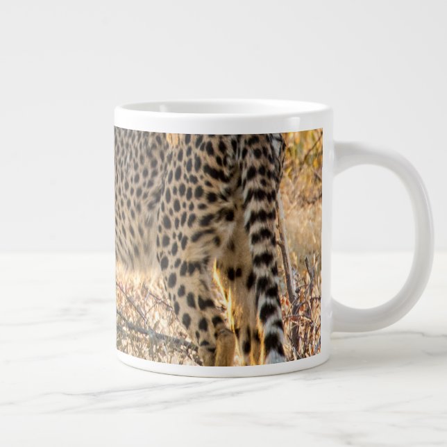 Cheetah Looking Around Large Coffee Mug (Right)
