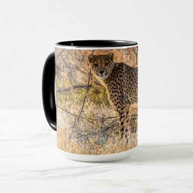 Cheetah Looking Around Mug (Front Left)