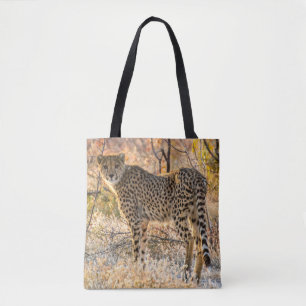 Cheetah Looking Around Tote Bag