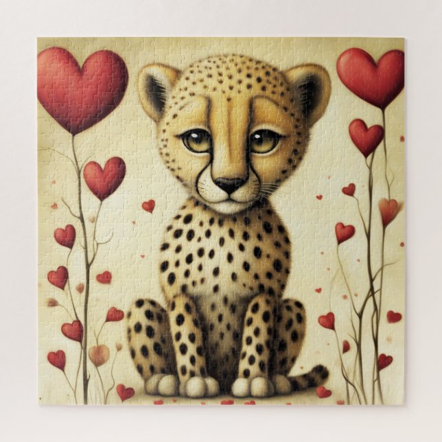 Cheetah Love 2 Jigsaw Puzzle (Vertical)