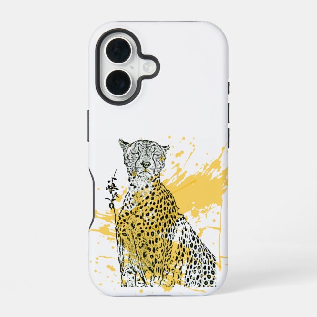 Cheetah Love iPhone 16 Case (Back)