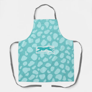 Cheetah Love - Turquoise Glitters Simulated Apron