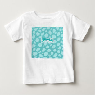 Cheetah Love - Turquoise Glitters Simulated Baby T-Shirt