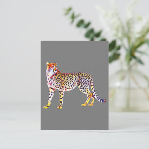 Cheetah Mother with Cubs Motif Predator Cat Animal Postcard