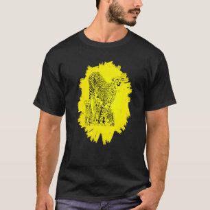 Cheetah Motif Predator Cat Animal Africa Colourful T-Shirt