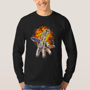 Cheetah Motif Predator Cat Animal Colourful Cheeta T-Shirt