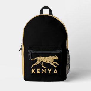 Cheetah Of Kenya Printed Backpack