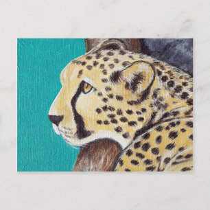 Cheetah Painting Postcard