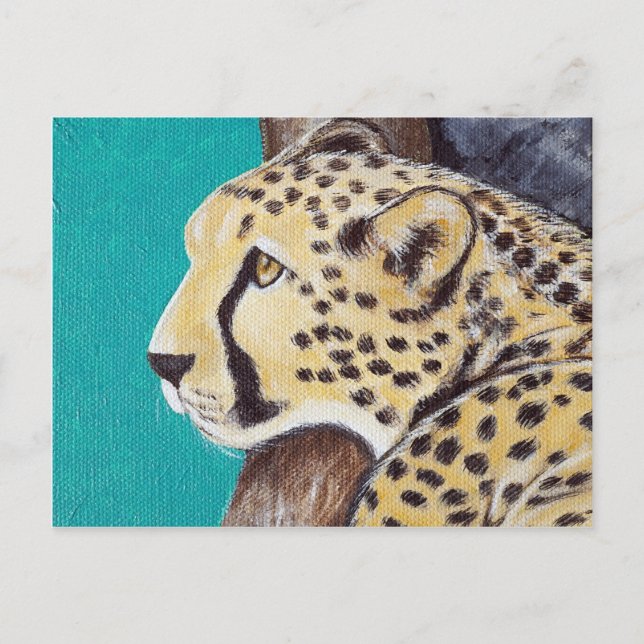 Cheetah Painting Postcard (Front)