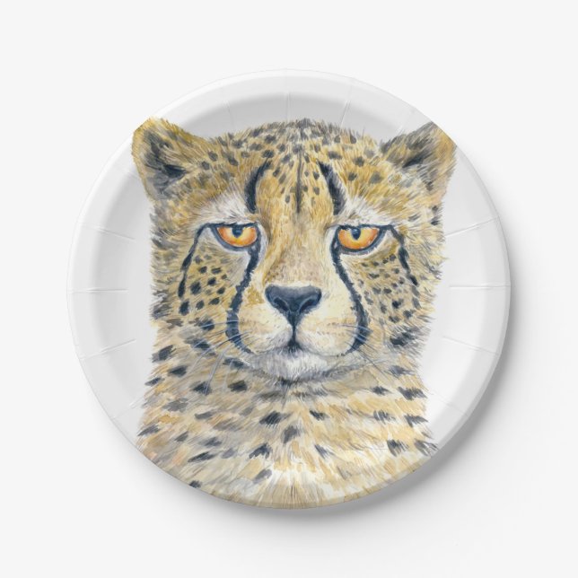 Cheetah Paper Plate (Front)