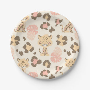 Cheetah paper plate