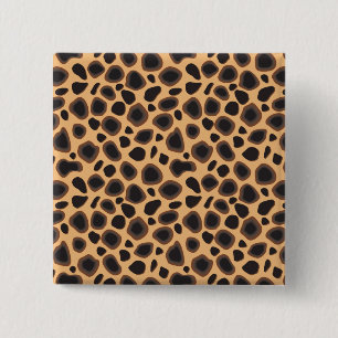 Cheetah Pattern 15 Cm Square Badge