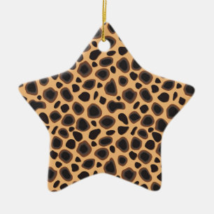 Cheetah Pattern Ceramic Ornament
