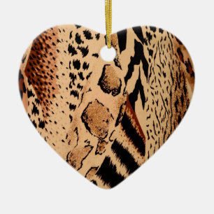 Cheetah Pattern Ceramic Tree Decoration