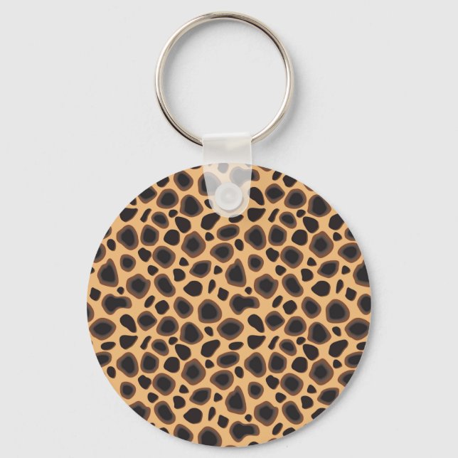 Cheetah Pattern Key Ring (Front)