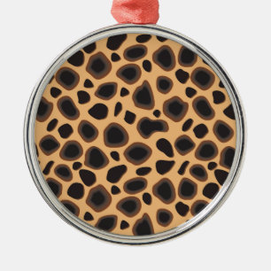 Cheetah Pattern Metal Tree Decoration