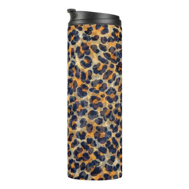 Cheetah Pattern Thermal Tumbler (Rotated Right)
