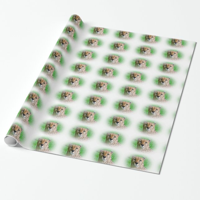 Cheetah Pattern Wrapping Paper (Unrolled)