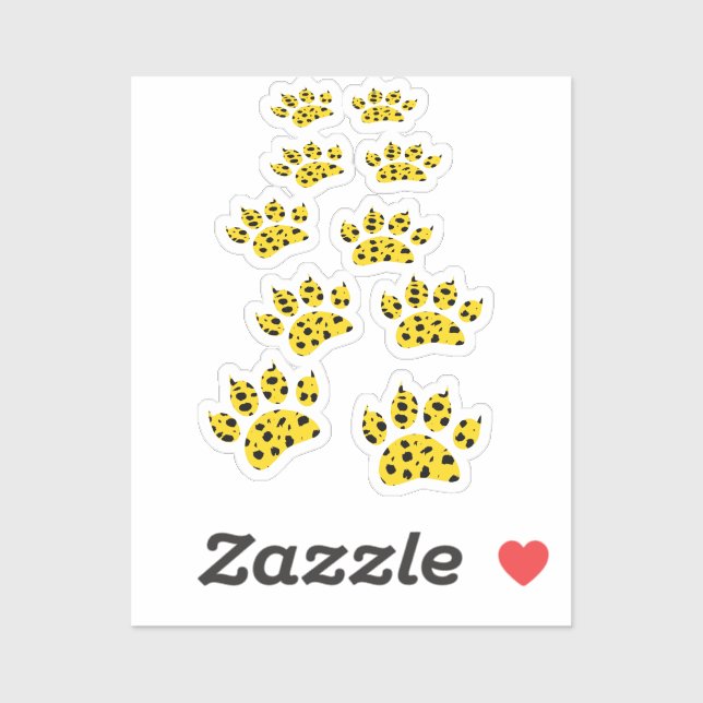 Cheetah Paw Print (Sheet)