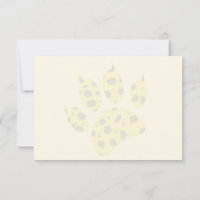 Cheetah Paw Print Blank Cream Off White