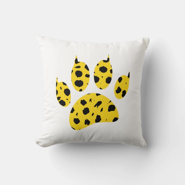 Cheetah Paw Print Cushion (Front)